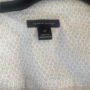Tommy Hilfiger White Shirt with Blue Floral Design